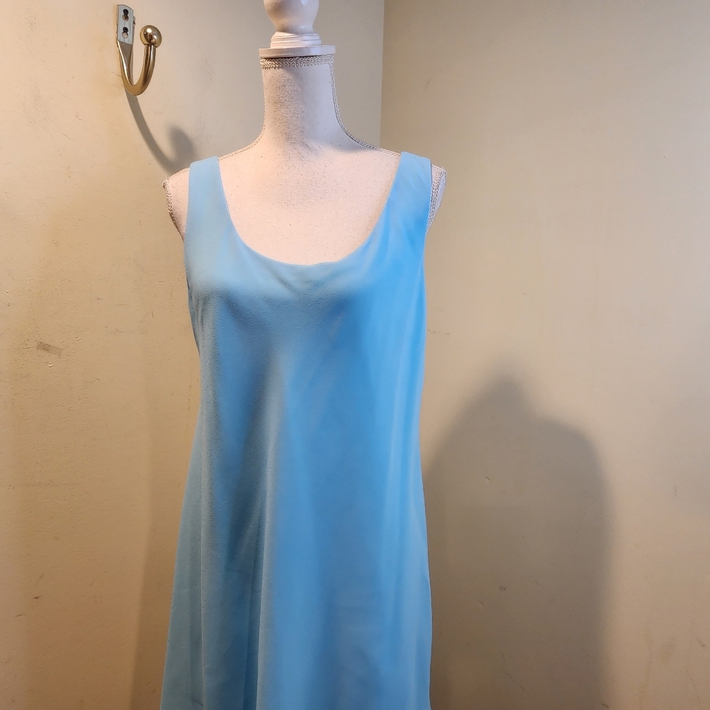 CATTIVA Elegant Layered Blue Sleeveless Midi  Dress Size 12 - Picture 3 of 11